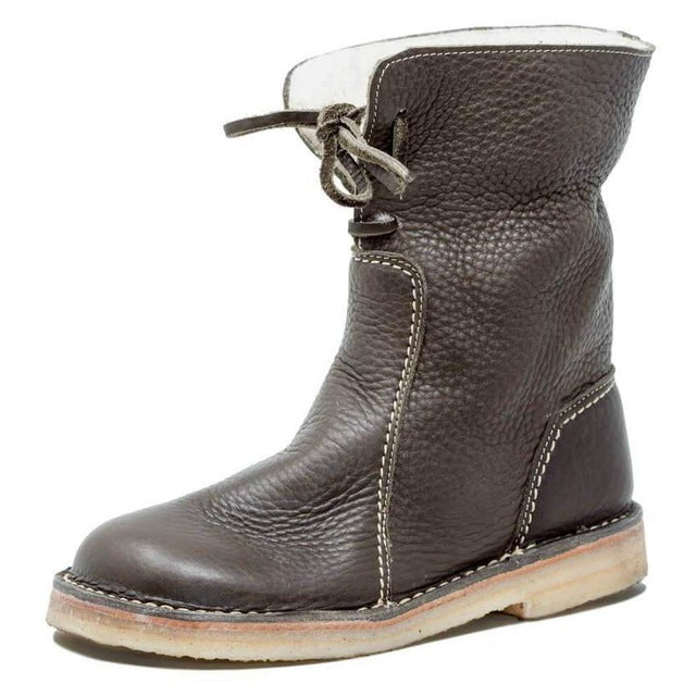 women snow boots flats winter shoes woman casual vintage sapato