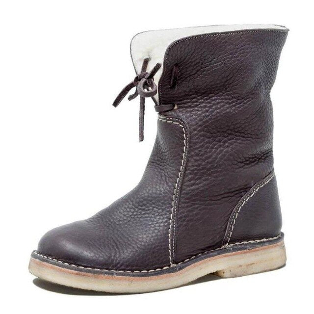women snow boots flats winter shoes woman casual vintage sapato