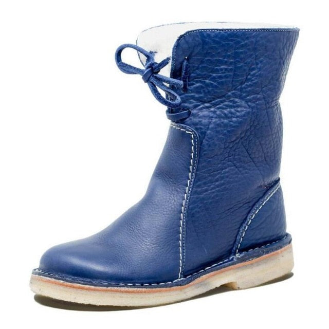 women snow boots flats winter shoes woman casual vintage sapato